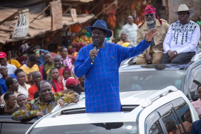 File image of Azimio Leader Raila Odinga.